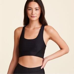 ALALA black Nitro textured Racerback Sportsbra SMALL